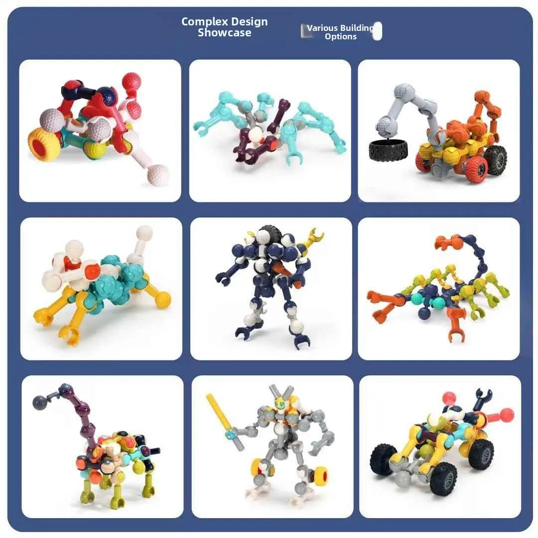 Children's Creative DIY Skeleton Joint Building Blocks Multifunction Large Particle Handmade Assembly Educational Toys