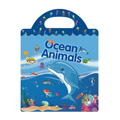 Hot New Children Scene Stickers DIY Hand-on Puzzle Sticker Books Reusable Cartoon Animal Learning Cognition Toys for Kids Gift