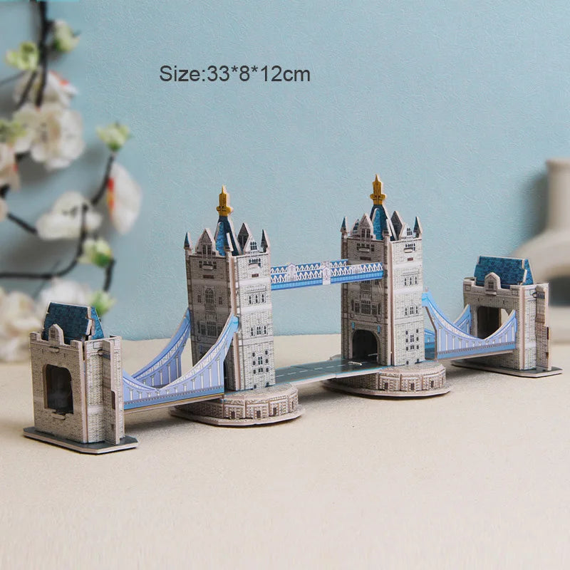 Creative DIY 3D Paper Card Puzzle Building Model Assembly Kids Handmade Jigsaw Room Decorations Educational Toys