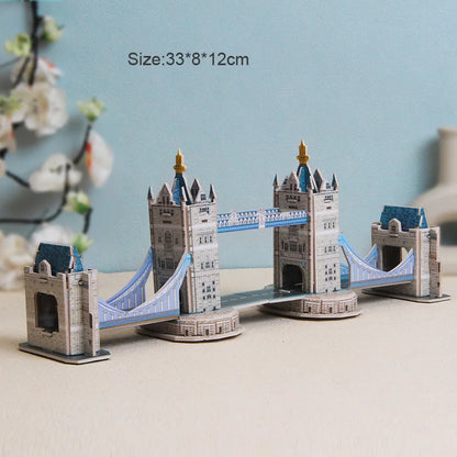 Creative DIY 3D Paper Card Puzzle Building Model Assembly Kids Handmade Jigsaw Room Decorations Educational Toys