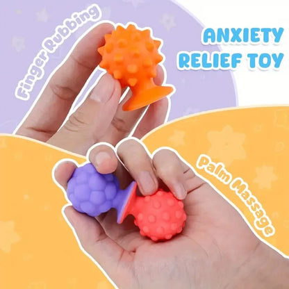 Fidget Sensory Toys with Textured Suction Cups for Autism Anxiety Relief Fidget Stress Toys Early Learning Montessori Kids Toys