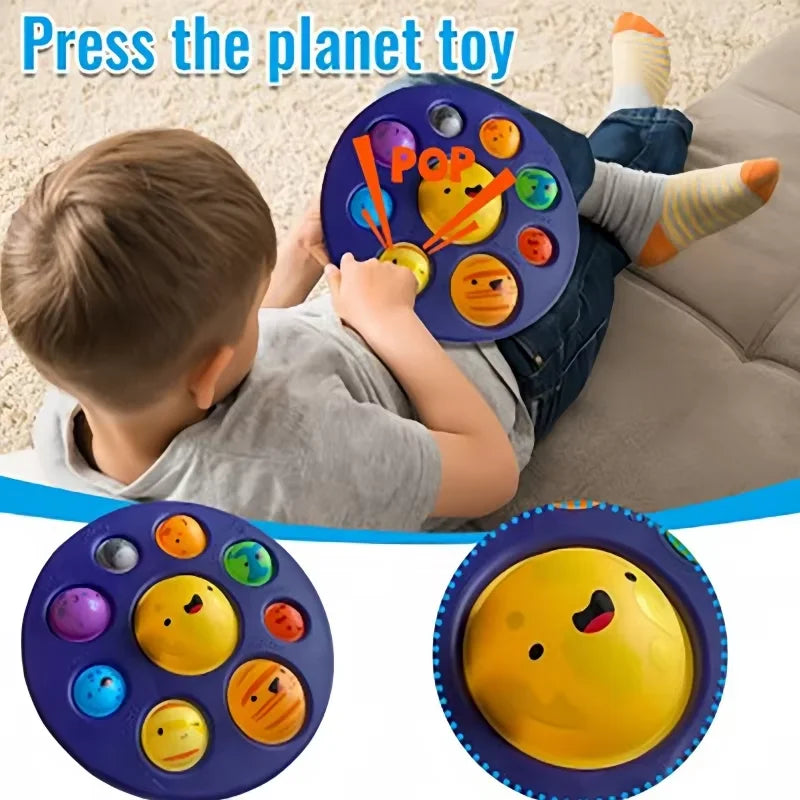 Baby Sensory Simple Dimple Planet Push Bubble Fidget Toy Autism Needs Squishy Stress Reliever Toys For Children Kids Gift