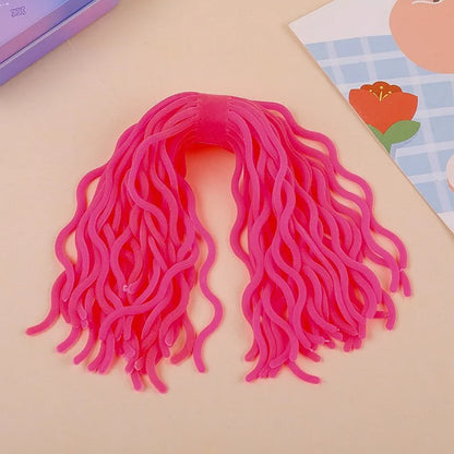 Kids Autism Vent Toys Sensory Toys Stress Relief Tpr Soft Rubber Lala Le Creative Decompression Spaghetti Coloured Stretchy Rope