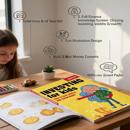 Kids Investing Book Ages 8-12 Financial Literacy Guide Teach Children Save Invest Grow Money Finance Learning Workbook
