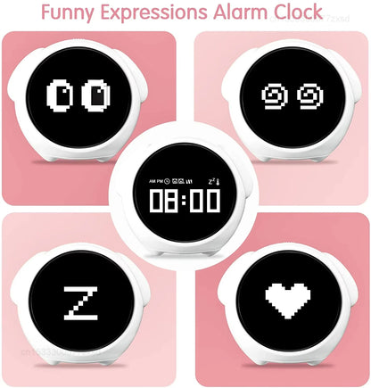 Child Alarm Clock Digital Emotion Table Clock WIth Light Living Room Bedroom Desktop Clock Cute Cartoon Alarm Clock for Kids