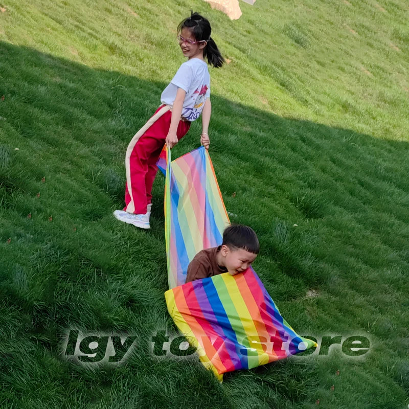 Kids Pull Game Toy Cooperative Dragging Mat 2 Player Teamwork Outdoor Game Parent Child Interaction Grass Fun Activity Toy