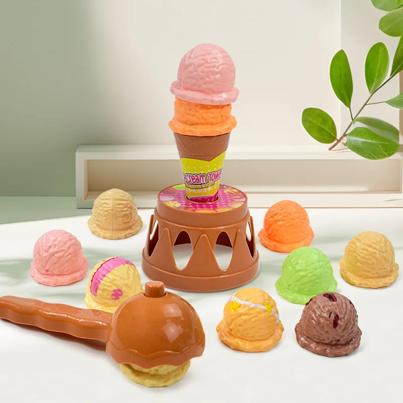 Children Simulation Food Kitchen Toy Ice Cream Stack Up Play Kids Pretend Play Toys