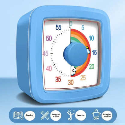 Kids Children Reminder Time Management Tool Visual Timer Night Light Ultra Silent Alarm Clock 60 Minutes Countdown Timer Digital