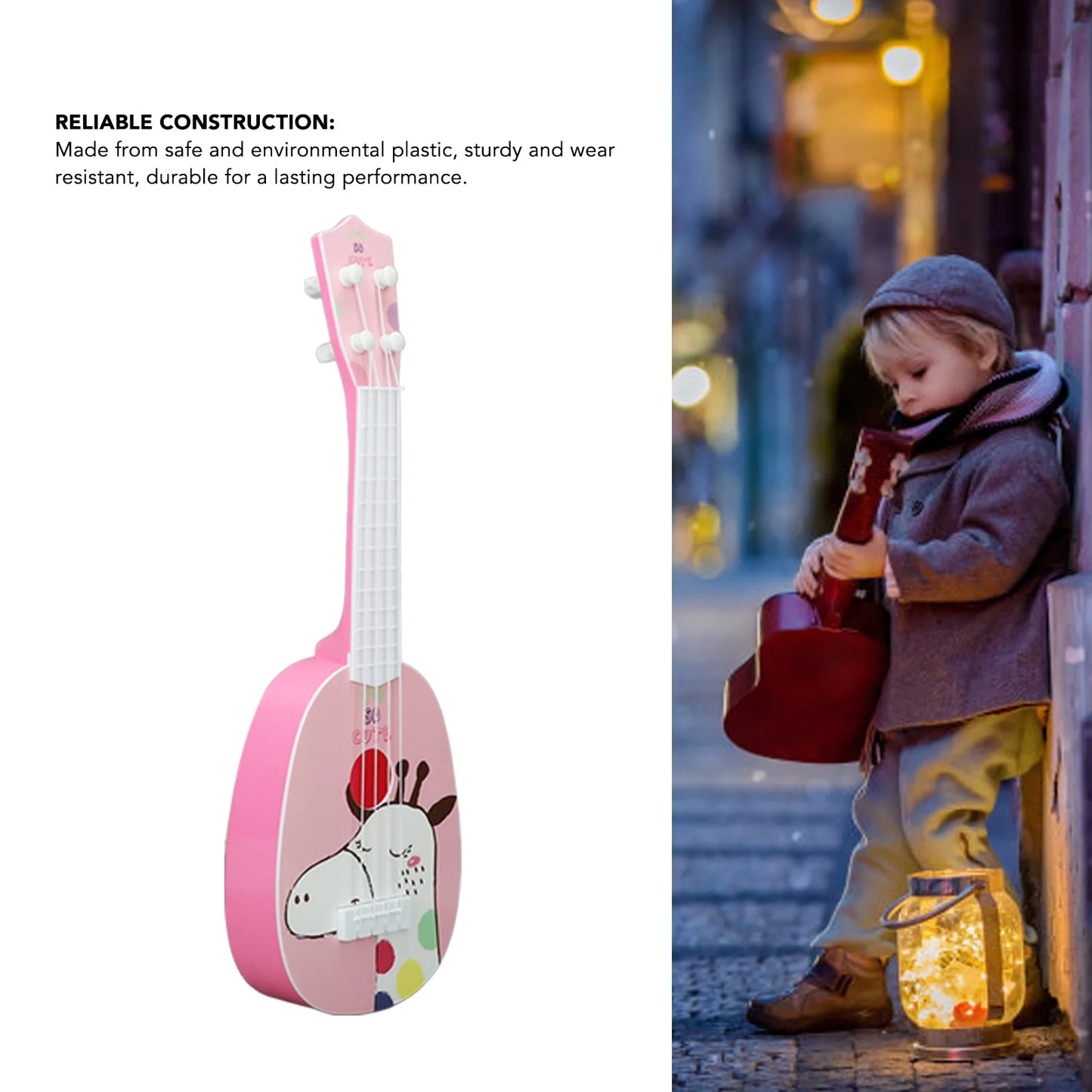 Guitar Musical Kids Ukulele Guitar Toys Enlightenment Musical Instrument Early Education for Children Gift