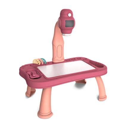 Children Led Projector Art Drawing Table Set Kids Painting Board Desk Arts Crafts Educational Learning Paint Tools Gift For Girl