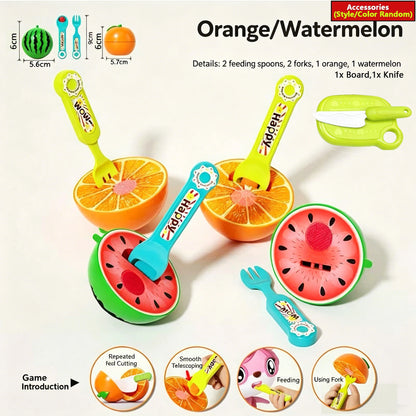Creative Pretend Feeding Toy Set Simulation Kitchen Set Kids Fruit Cutting Role Playing Game Toys Interactive Party Games Christ