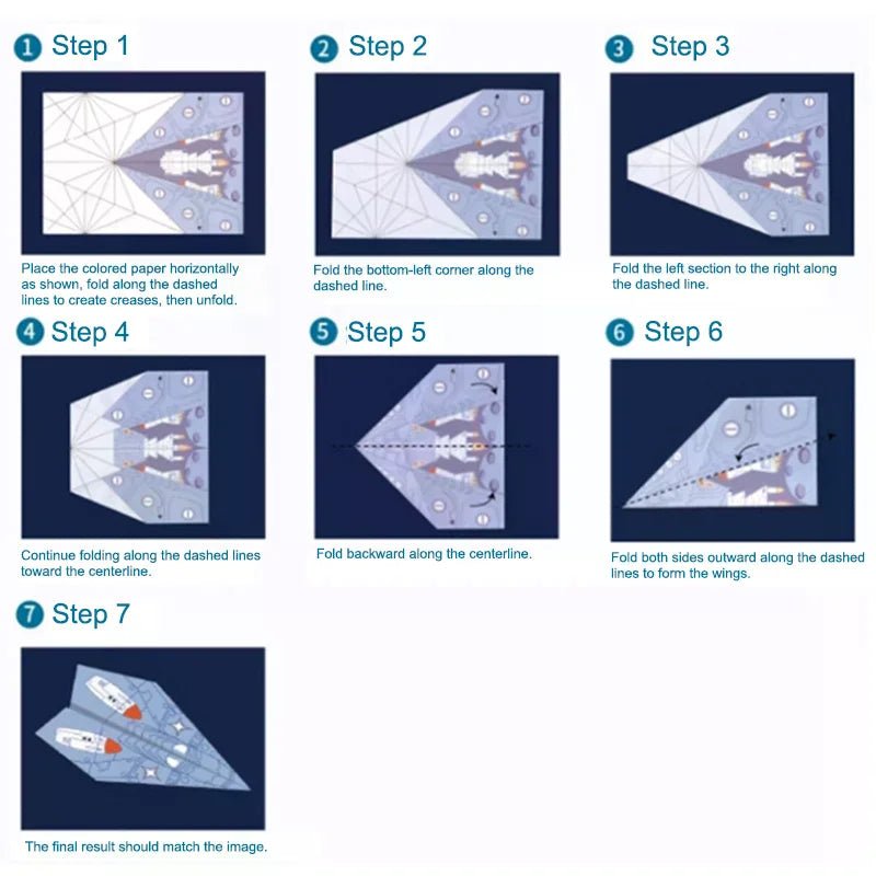 Children's Beginner Origami Encyclopedia 3D Colorful Paper Airplane Folding Creative Classic DIY Toy For Kids