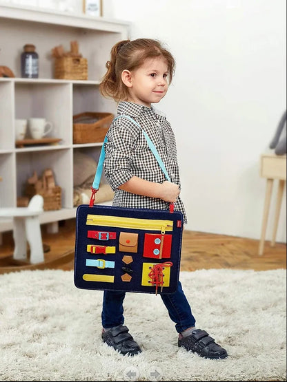 Busy Board Montessori Toys for Toddlers Sensory Toy Preschool Learning Educational Travel Activities For Boys Fine Motor Skills