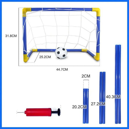 1Set Little Kids Indoor/Outdoor Durable Football Play Kit Premium Portable Soccer Goal Set Endless Hours of Fun and Playing Time