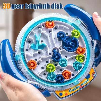 Creative 3D Puzzle Funny Gear Labyrinth Disk Gear Balance Ball Maze Wheel Dish IQ Puzzle Educational ABS Toys For Kids