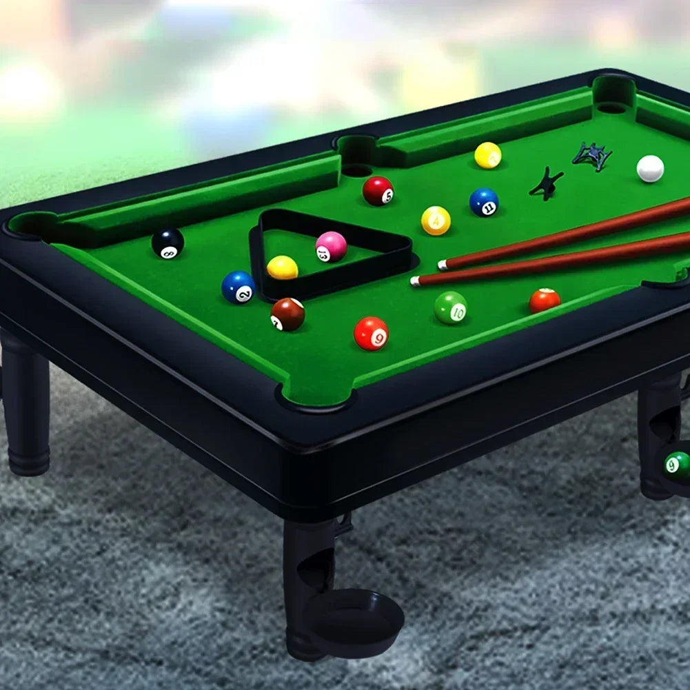 Pool Table Playset Top Game For Kids Adults Portable Interactive Stress Relief Indoor Family Game Toy Gift For The Family