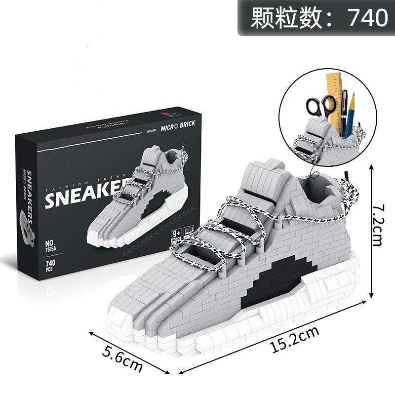 Creative Sneaker Series Building Block Toy Sport Shoe Building Model for Kids Pen container Block Toys Birthday Gifts Toys Gifts
