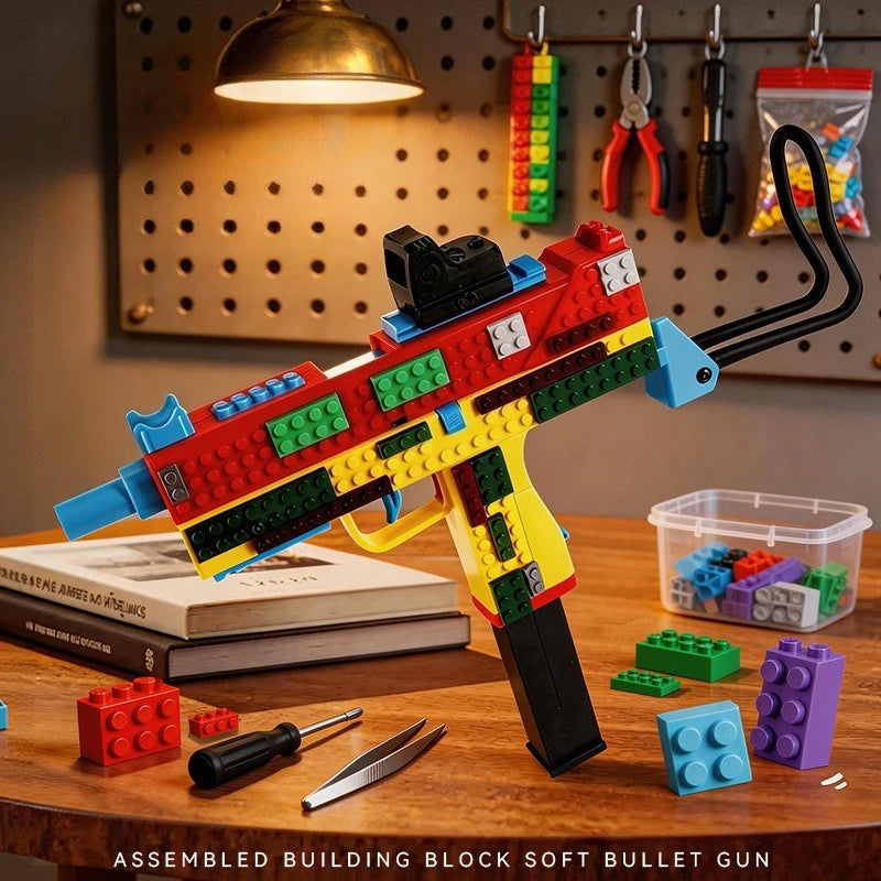 Creative Assembled Building Block Model Assembly Bricks Kit Kids Outdoor Play Game Accessory Interactive Toy