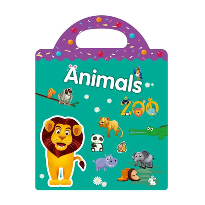 Hot New Children Scene Stickers DIY Hand-on Puzzle Sticker Books Reusable Cartoon Animal Learning Cognition Toys for Kids Gift