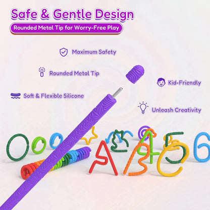Fidget Sensory Sticks Autism Textured Calming Sensory Toys Antistress Anxiety Stress Relief Fidgeting For Kids Christmas Gifts