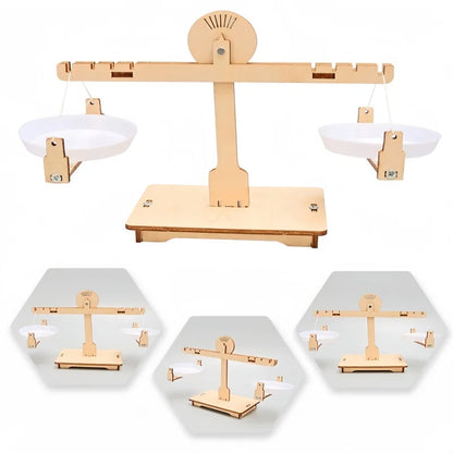 Montessori Educational DIY Wooden Balance Scale Math Learning Game Board Toy for Addition And Subtraction Developmental Model