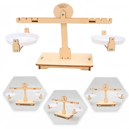 Montessori Educational DIY Wooden Balance Scale Math Learning Game Board Toy for Addition And Subtraction Developmental Model