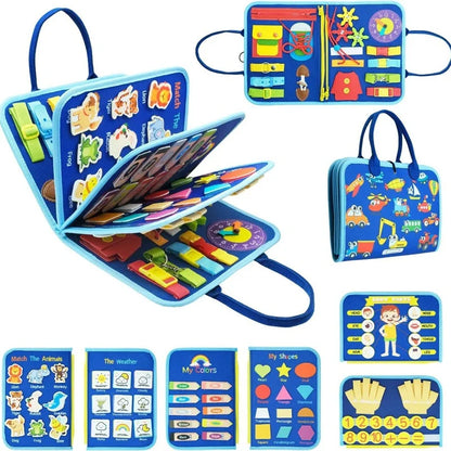 Montessori Busy Board Early Education Board Children's Learning Enlightenment Teaching Aids Learning Board Baby's Toys