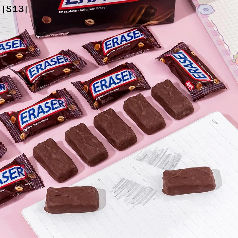 Creative Simulation Chocolate Shaped Rubber Eraser Cute Cartoon Erasers Student School Office Stationery Prize Kids Gifts[Q]Q@