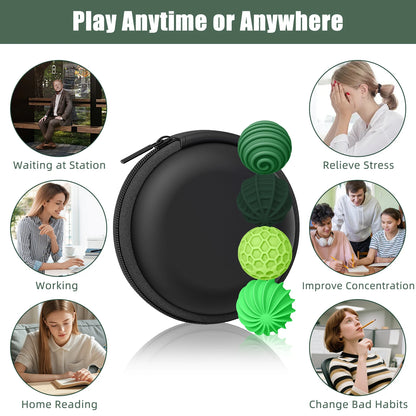 Magnetic Balls Fidget Toys Adults Textures Silicone Stress Balls Quiet Stress Relief Sensory Toys for Autism ADHD Anxiety