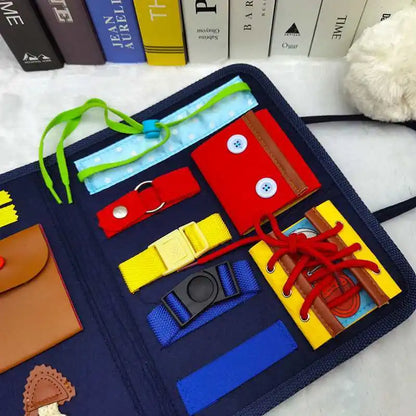 Montessori Busy Board Travel Sensory Book Educational Activities for Learning Fine Motor Skills Best Gifts Kids Boys Girls
