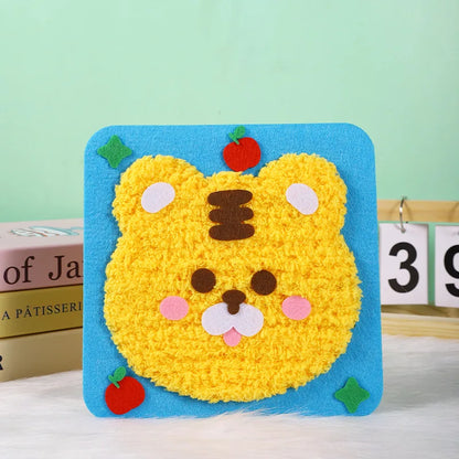 First Sewing Kit for Beginner Kids Arts Crafts DIY Embroidery Projects Animal Dolls Set Gift for Girls Boys Learn to Sew Felt Cr