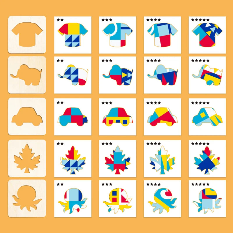 Color Master Puzzle Board with Vivid Geometric Shapes. Boost Kids Creativity and Early Cognition via Matching Play.