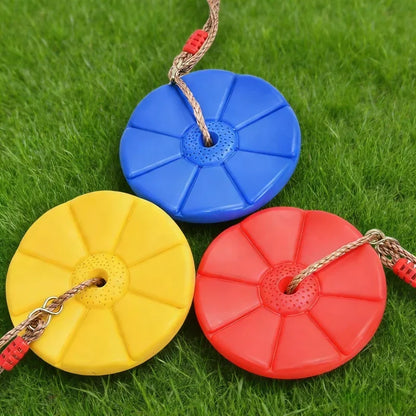 Kids Swing Disc Toy Seat Children Round Rope Swings Outdoor Playground Hanging Garden Play Entertainment Game Activity Swing