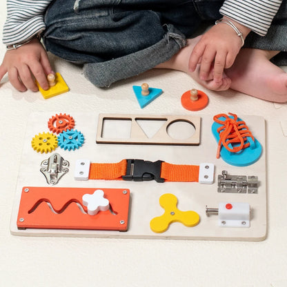 Children's Fun Busy Board: Develop Life Skills, Structural Thinking Training, Play and Learn at the Same Time