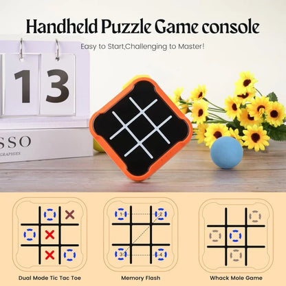 Tic Tac Toe Electronic Chessboard For Kids Interactive Strategy Game with AI Learning Mode Parent Child Educational Toy