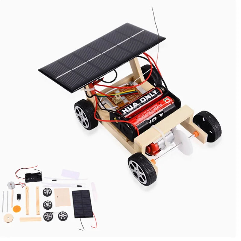 Assemble Solar Car Creative Inventions Motor Ability Of Children Active Thinking DIY Electronic Kit Technology Toys For Kids