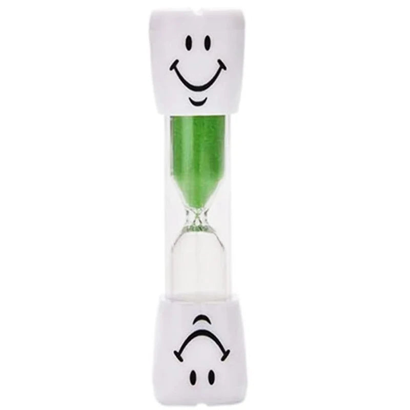 Creative Kids 3-Minute Toothbrush Timer Hourglass with Cartoon Smiling Face Anti-Fall Educational Fun Plastic Student Gift
