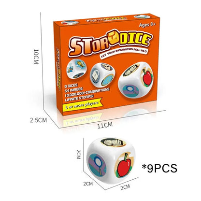 Story Dice Toys for Kids Logical Thinking Training Fun Creative Imaginative Storytelling Party Games Fun Family Interactive Game