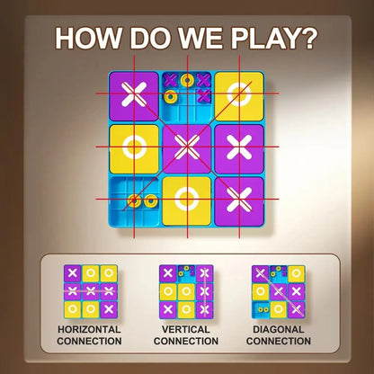 Creative Tic Tac Toe Board Game Montessori Funny Montessori Puzzle Table Game Thinking Exercise Cognitive Development