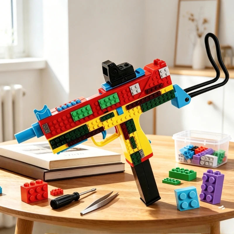 Creative Assembled Building Block Model Assembly Bricks Kit Kids Outdoor Play Game Accessory Interactive Toy