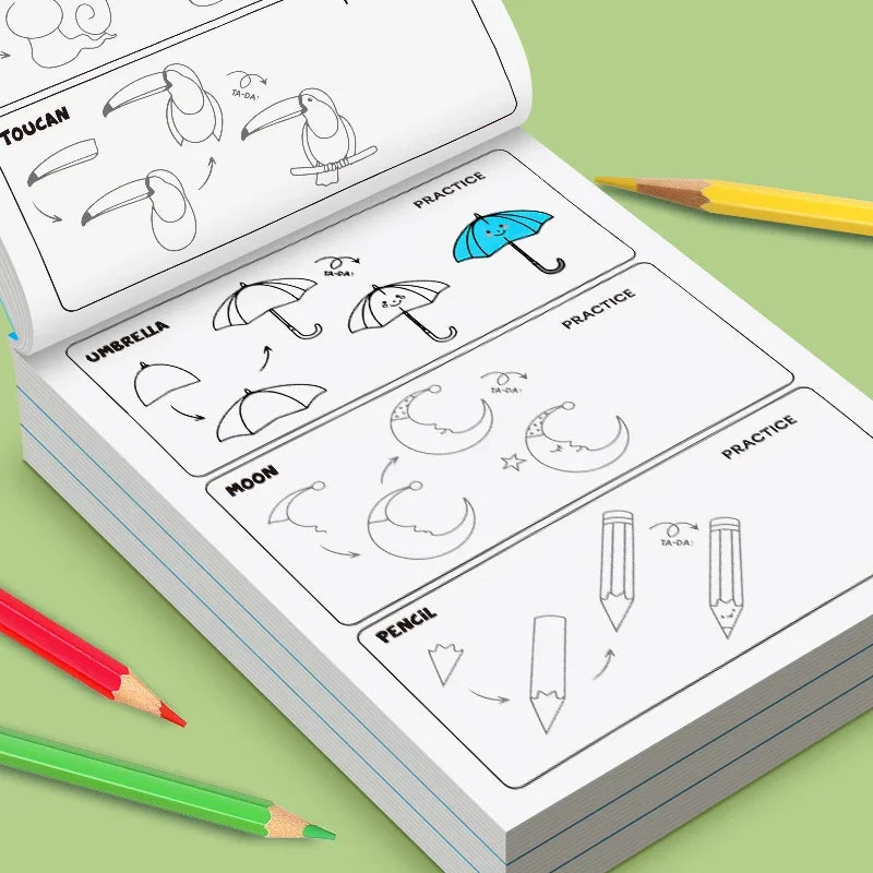 Art Learning Book for Kids - How to Draw Everything with Simple Steps, Boost Creativity & Drawing Skills