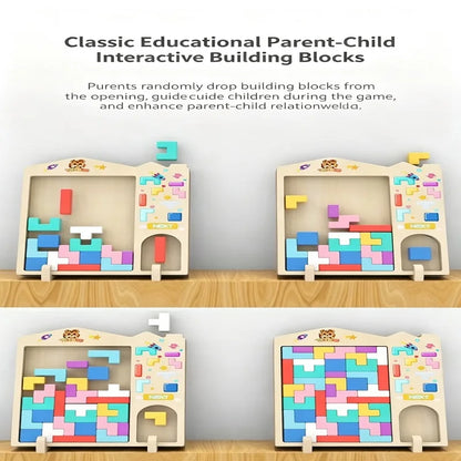 Parent-child activities of Tetris building blocks develop brain thinking and train children to think puzzles.