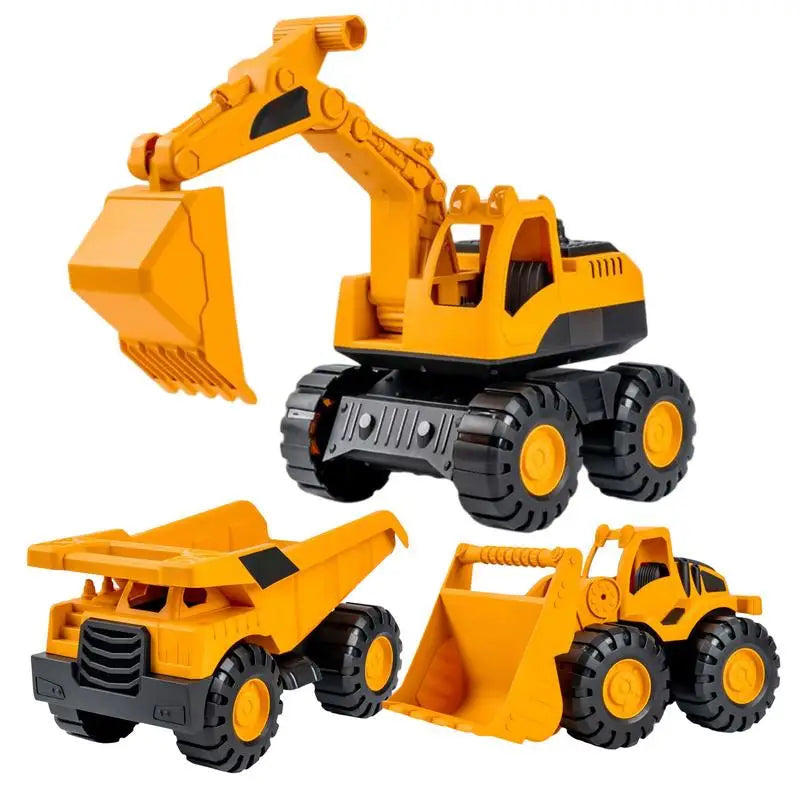 Kids Digger Toy Small Excavator Construction Excavator Dump Truck Toy Digger Vehicle Forklift Inertia Vehicle Toys For Children