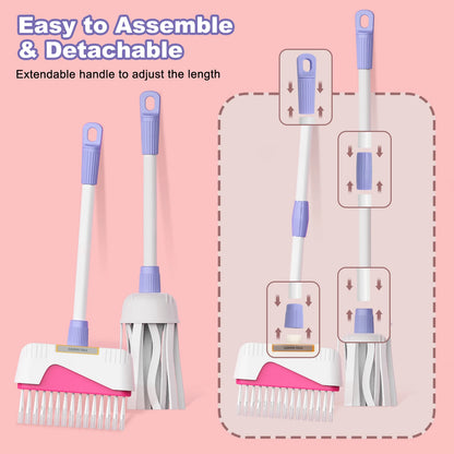 12pcs/set Kids cleaning Set with Handcart Simulated Life Cleaning Toys Pretend Play Hygiene Cleaning Play House Toy Boys&Girls