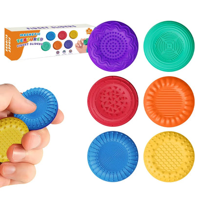 Magnetic Fidget Toys for Adults -Textured Sensory Toys for Autism Anxiety Relief Stress Fidget Silicone Sliders
