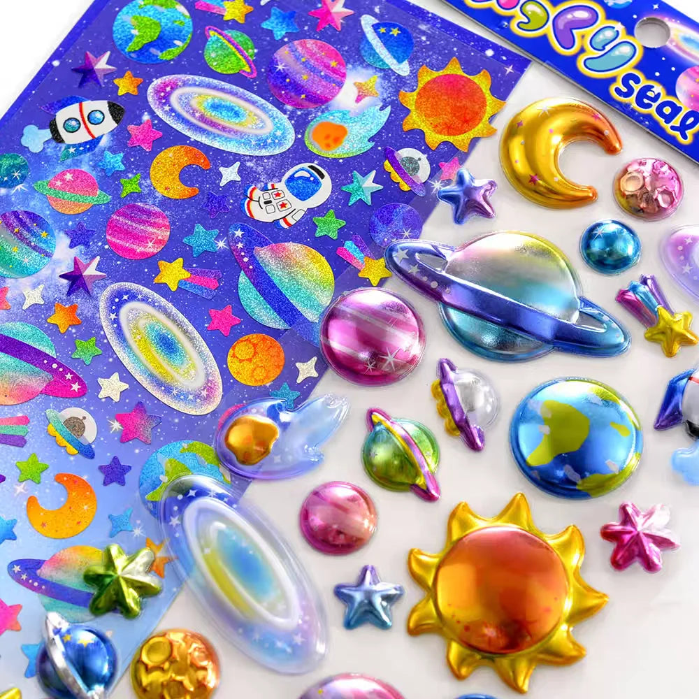 Creative Animals Party 2 in 1 Cartoon 3D Decor Stickers Scrapbooking Diy Journal Stationery Stickers Stationery Cute Stickers