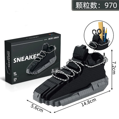 Creative Sneaker Series Building Block Toy Sport Shoe Building Model for Kids Pen container Block Toys Birthday Gifts Toys Gifts
