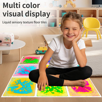 Sensory Play Liquid Mat for Kids - Visual And Tactile Stimulation Educational Fun Mat