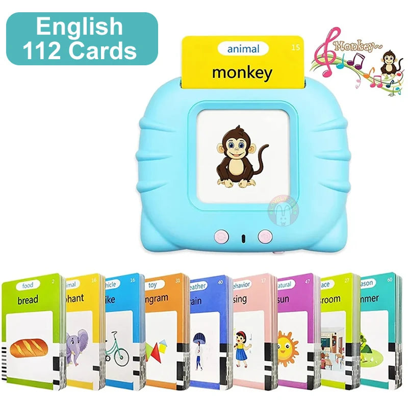 Kids Montessori Toys English Learning Card with Children Stories in Spanish Russian Alphabet French - Educational Teaching Tool
