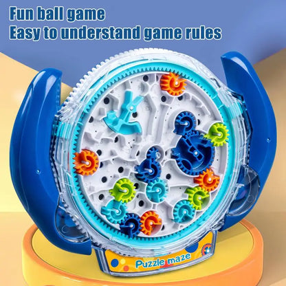 Creative 3D Puzzle Funny Gear Labyrinth Disk Gear Balance Ball Maze Wheel Dish IQ Puzzle Educational ABS Toys For Kids